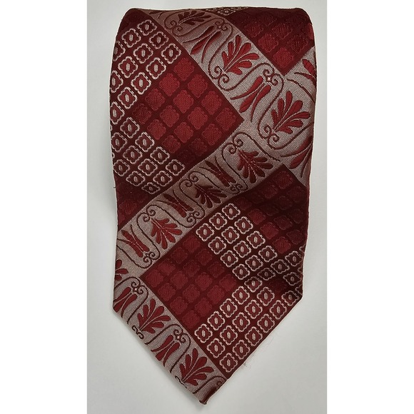 Vintage Wembley Tie Red Tan Polyester Made In USA‎ 55"x4" - Picture 4 of 6